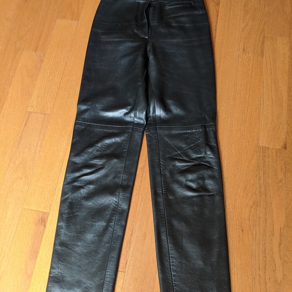 New. Genuine Leather Black pants - Picture 1 of 3